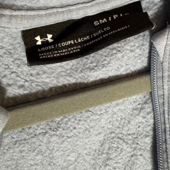 Under Armour Rival Full Zip Hoodie Jacket Blue Size Small - Picture 3 of 5
